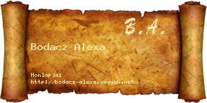 Bodacz Alexa névjegykártya